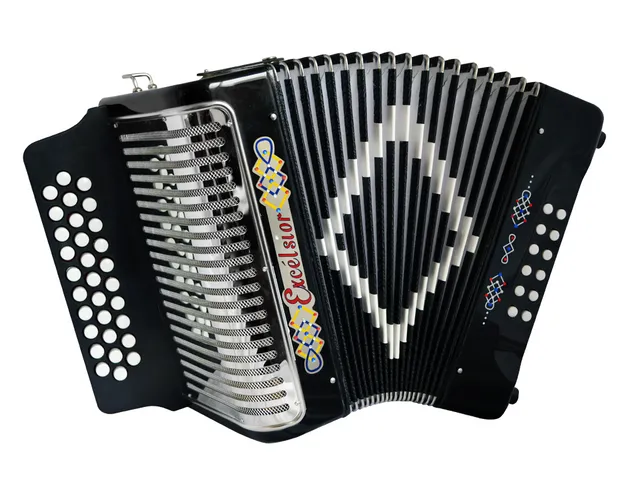 ACORDEON DIATONICO EXCELSIOR FA-SI-MI NEGRO CON ESTUCHE 3012BKFBE 1000287