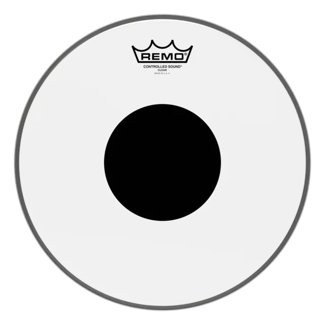 PARCHE REMO CS 10" TRANSPARENTE CENTRO NEGRO CS031010