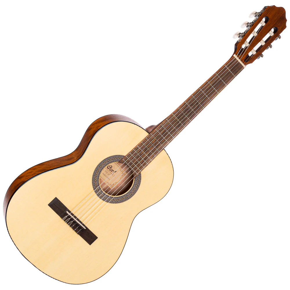 GUITARRA CLASICA CORT NATURAL MATE CON FUNDA AC70OP 7000399