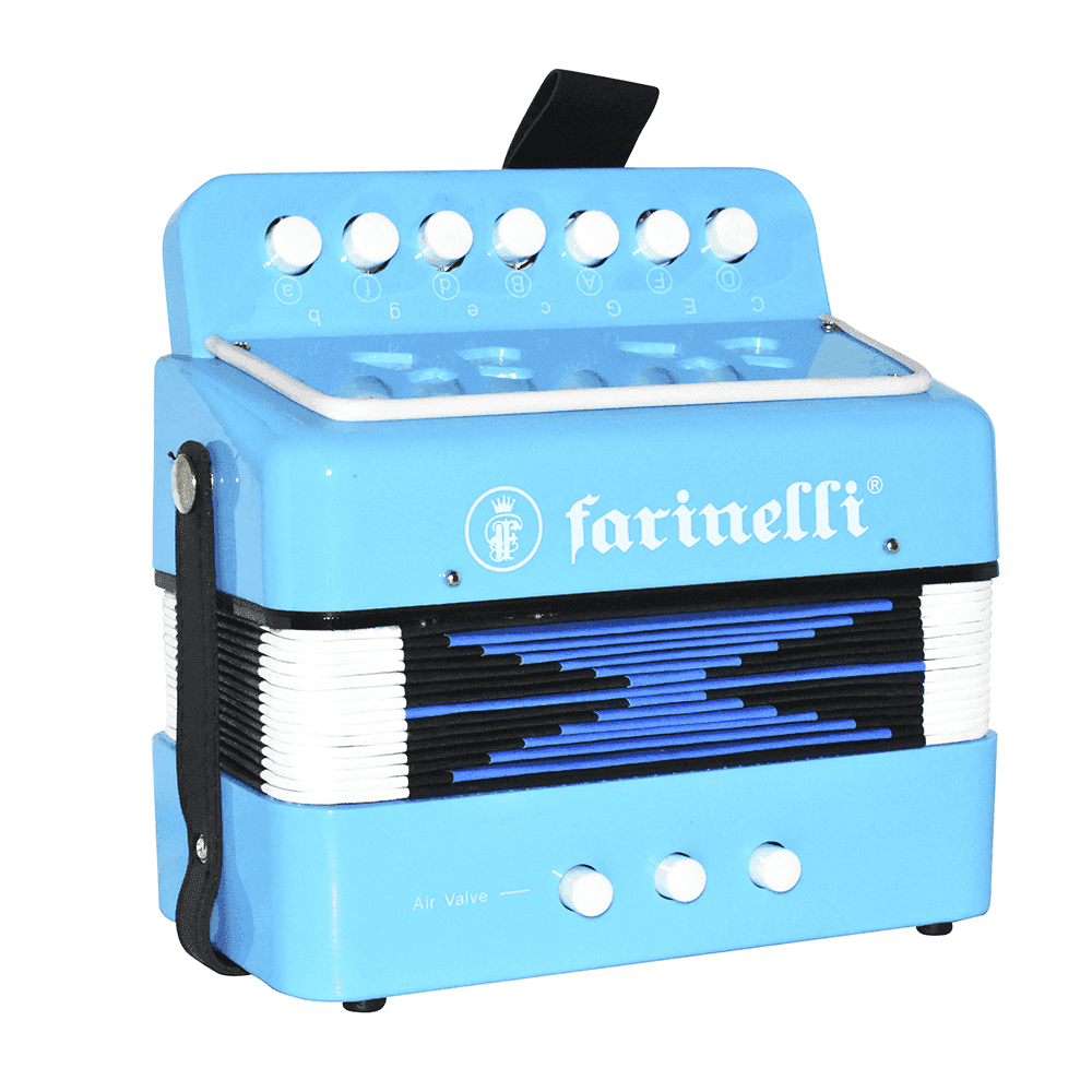 ACORDEON INFANTIL AZUL 7 BOTONES 2 BAJOS ACIFAZ-I