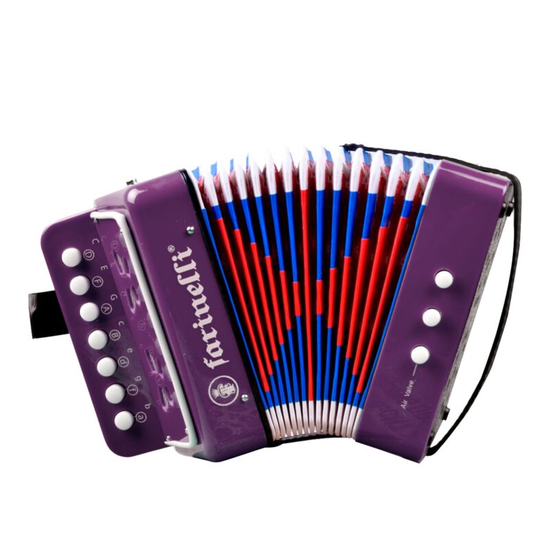 ACORDEON INFANTIL BOTONES MORADO 7BTS 2BS FARINELLI ACIFMON-I