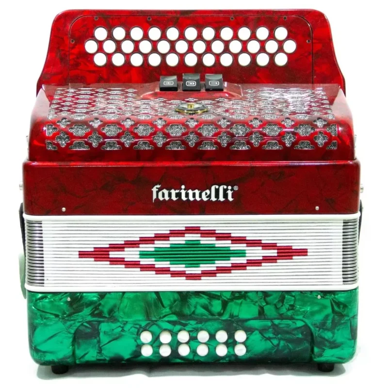 ACORDEON BOTONES SOL BANDERA 3412 3 REGS FARINELLI 3412BI