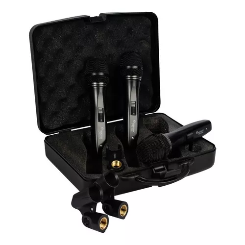 3 MICROFONOS PROFESIONALES DINAMICOS DE BAJA IMPEDANCIA PRO600X3