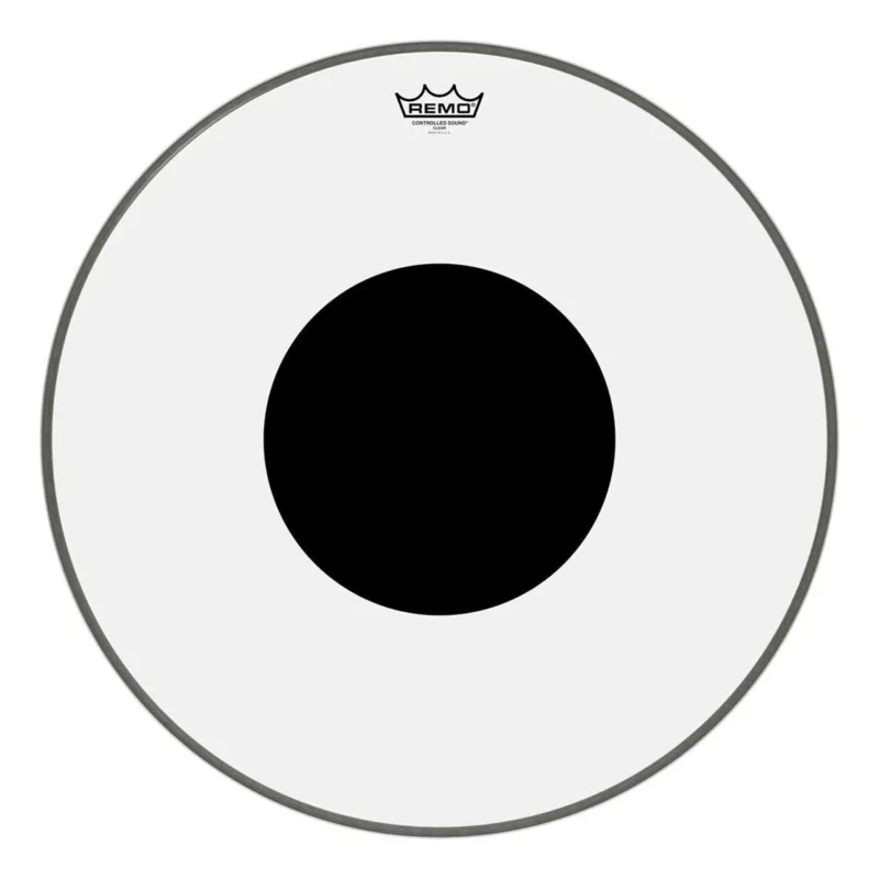PARCHE REMO CS 22" TRANSPARENTE CENTRO NEGRO CS132210