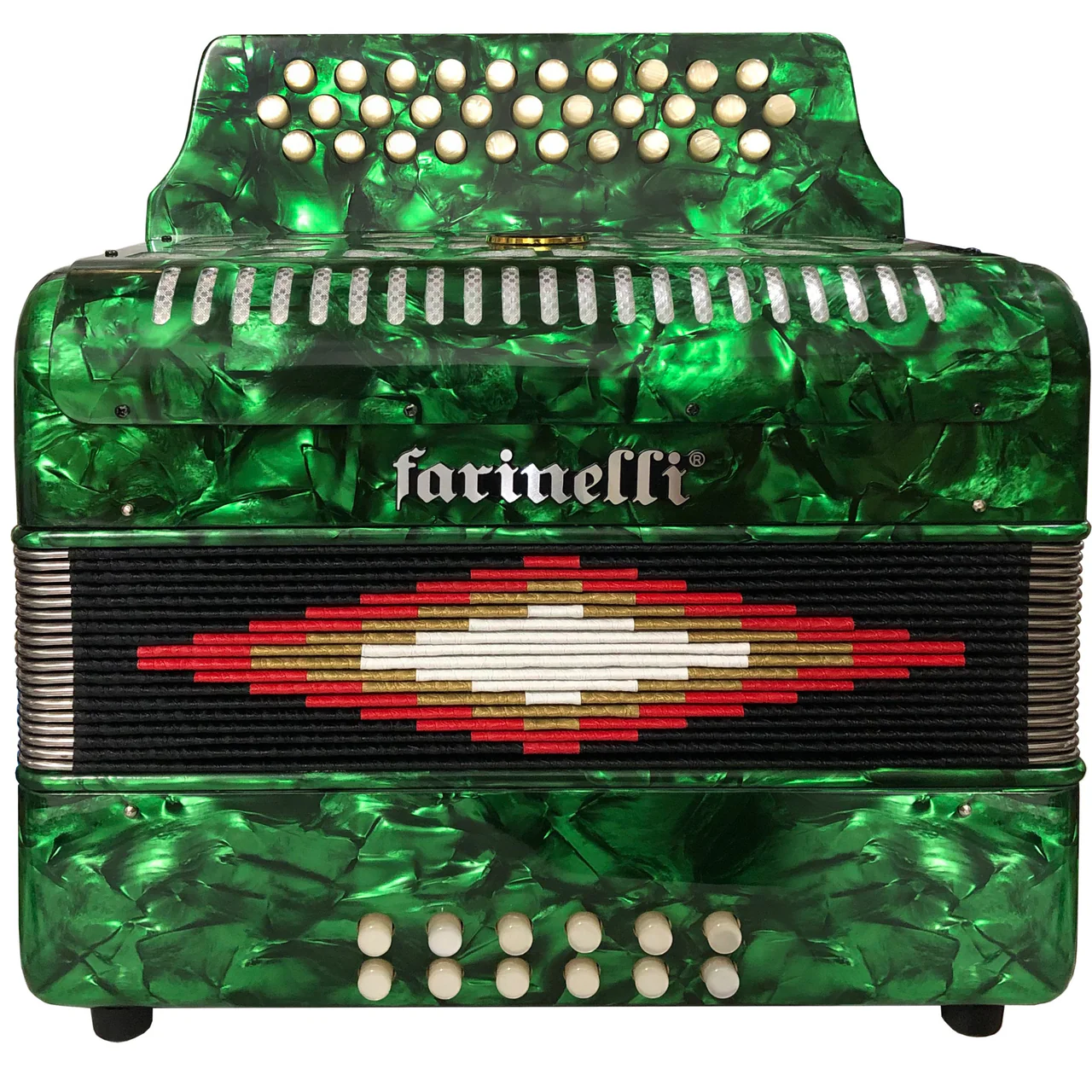 ACORDEON BOTONES SOL VERDE 3012 FARINELLI 3012V