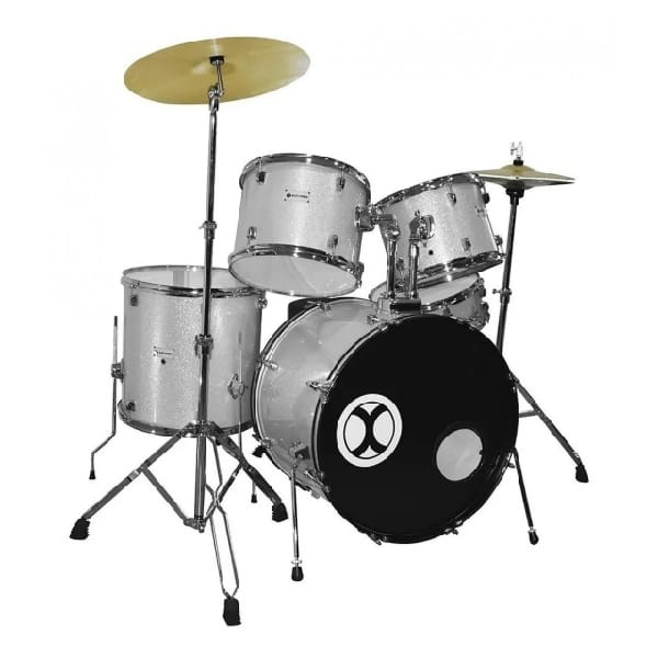 BATERIA PROFESIONAL PLATA SPARKLE CROMO EXTREME EXBT071I