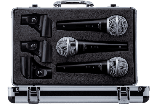 KRIEG K511 PACK SET DE 3 PIEZAS MICROFONO DE MANO PLATA