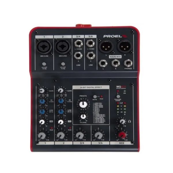 MEZCLADORA DE 6 CANALES FX 115V MQ6FX