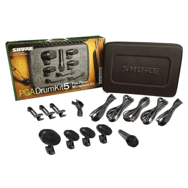 SET DE 5 MICROFONOS SHURE PGADRUMKIT5